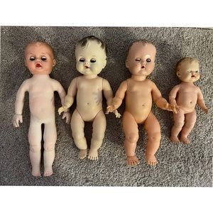 Vintage Baby Dolls - Creepy Bundle of 4 - “AS IS” Condition